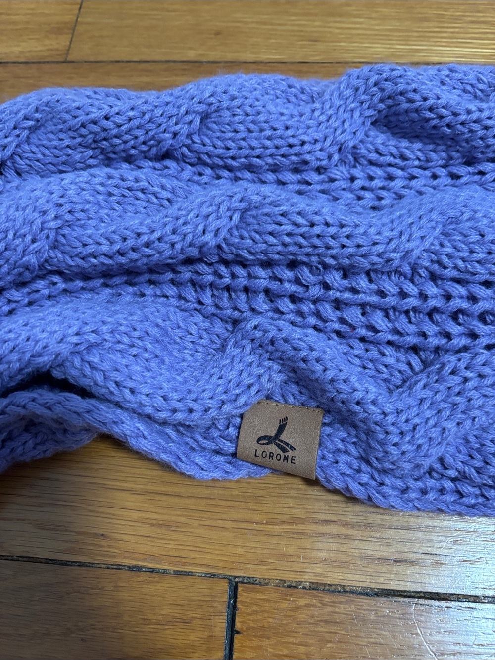 Lorome Lavender Knit Infinity Scarf